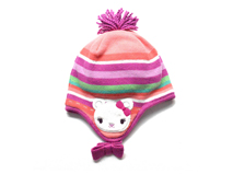 凯维帽业-可爱条纹秋冬护耳保暖针织帽 RM261