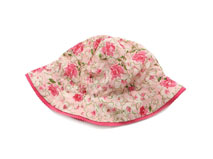 凯维帽业-新款小女孩花朵印花渔夫边帽 RM527