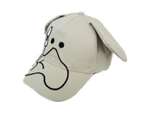 凯维帽业-米白色小狗绣花可爱卡通棒球帽 RM539